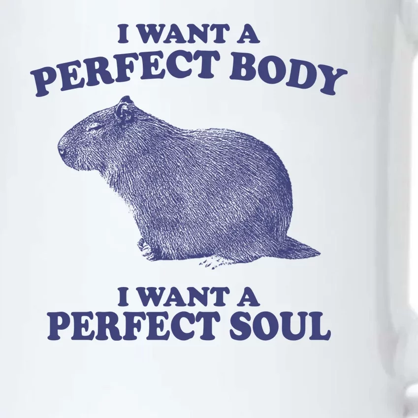 I Want A Perfect Body I Want A Perfect Soul Capybara Black Color Changing Mug