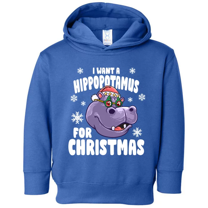 I Want A Hippopotamus For Christmas Xmas Hippo Cute Gift Toddler Hoodie