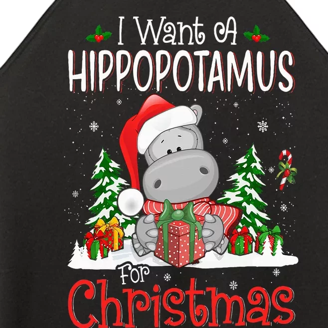 I Want A Hippopotamus For Christmas Xmas Hippo Women’s Perfect Tri Rocker Tank