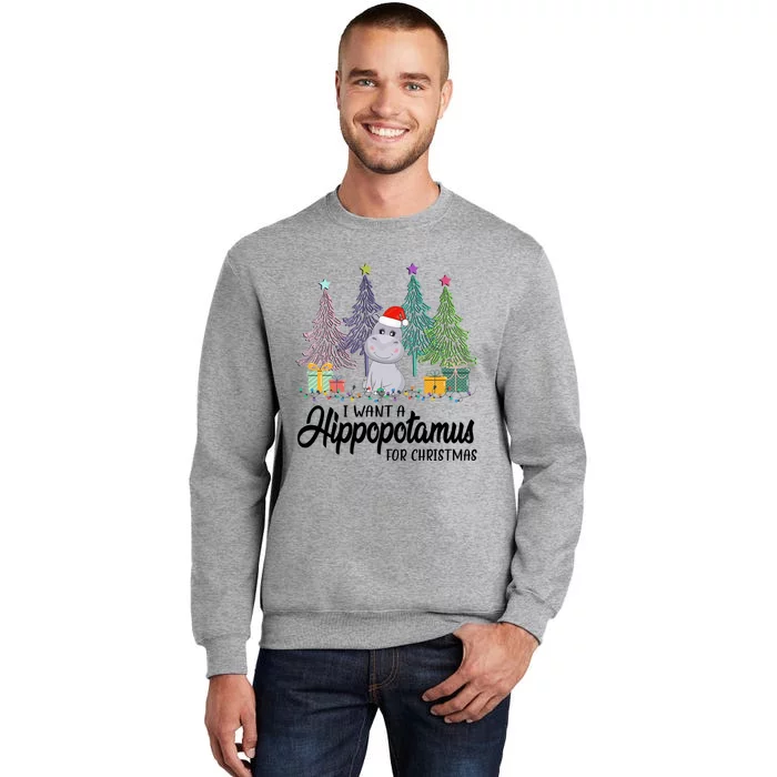 I Want A Hippopotamus For Christmas Gift Tall Sweatshirt