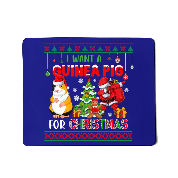 I Want A Guinea Pig For Christmas Dabbing Santa Guinea Pig Gift Mousepad