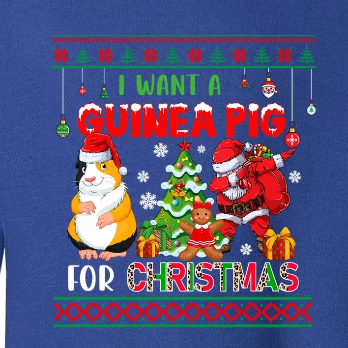 I Want A Guinea Pig For Christmas Dabbing Santa Guinea Pig Gift Toddler Sweatshirt