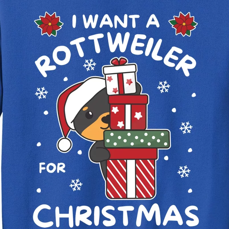 I Want A Rottweiler For Christmas Cute Dogs Great Gift Sweatshirt