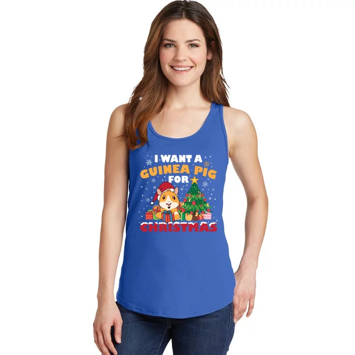 I Want A Guinea Pig For Christmas Gift Ladies Essential Tank