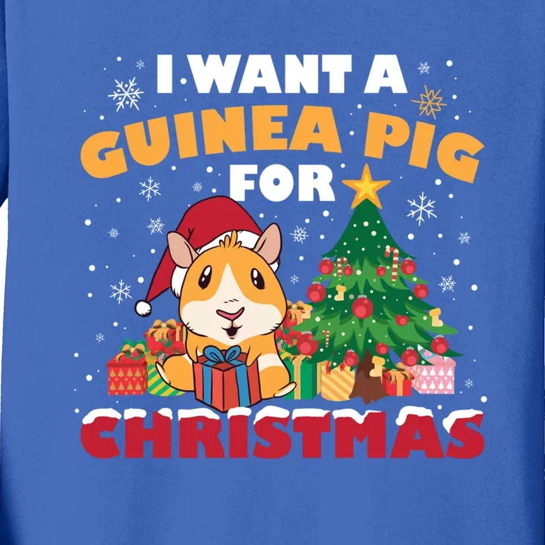 I Want A Guinea Pig For Christmas Gift Kids Long Sleeve Shirt