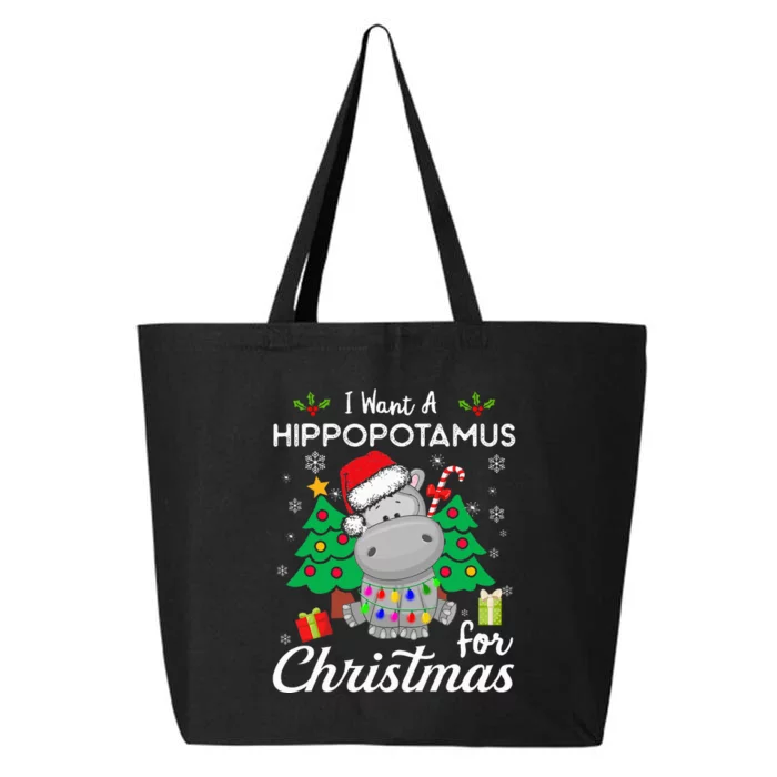 I Want A Hippopotamus For Christmas Cute Gift Xmas Costume 25L Jumbo Tote