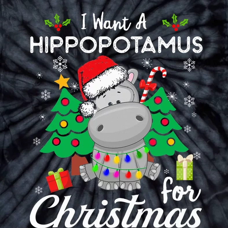 I Want A Hippopotamus For Christmas Cute Gift Xmas Costume Tie-Dye T-Shirt