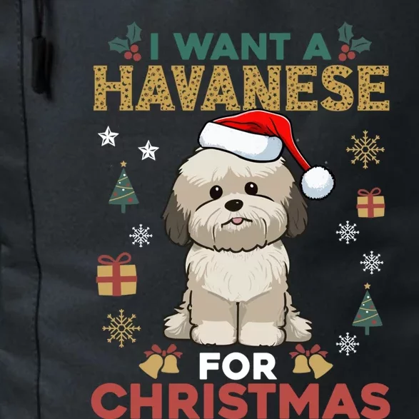 I Want A Havanese For Christmas Cute Dog Lover Family Pajama Great Gift Daily Commute Backpack