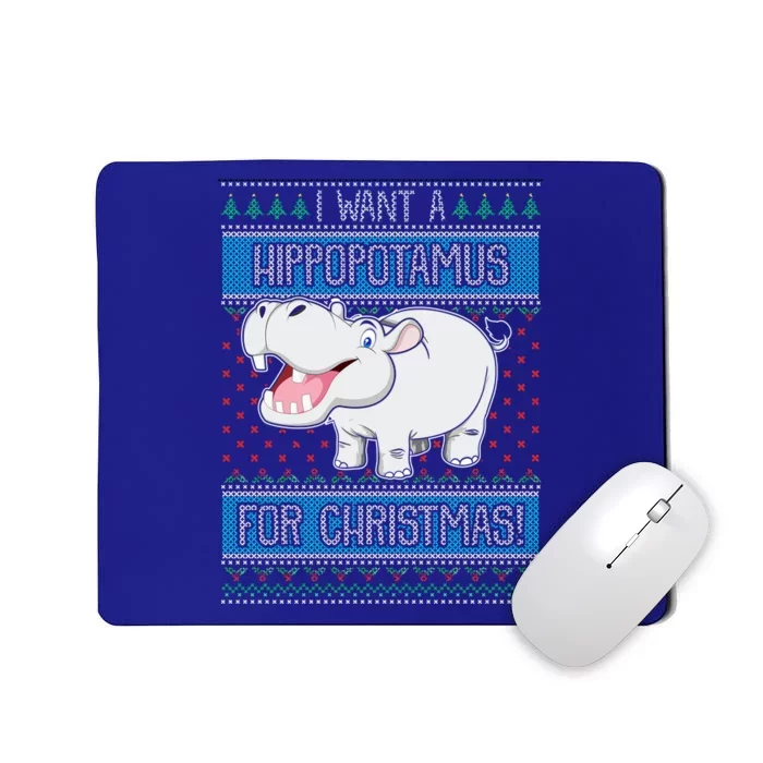 I Want A Hippopotamus For Christmas Hippo Lover Gift Mousepad