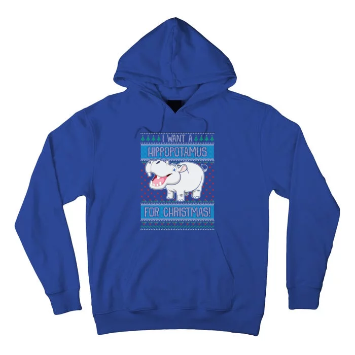 I Want A Hippopotamus For Christmas Hippo Lover Gift Tall Hoodie