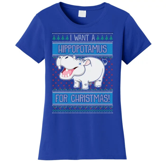 I Want A Hippopotamus For Christmas Great Gift Hippo Lover Gift Women's T-Shirt