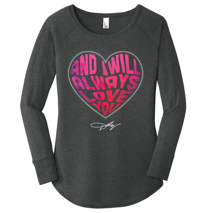 I Will Always Love You Vintage Retro 80s 90s Country Music Women's Perfect Tri Tunic Long Sleeve Shirt