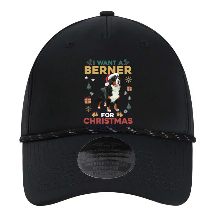 I Want A Berner For Christmas Cute Dog Lovers Family Pajama Great Gift Performance The Dyno Cap