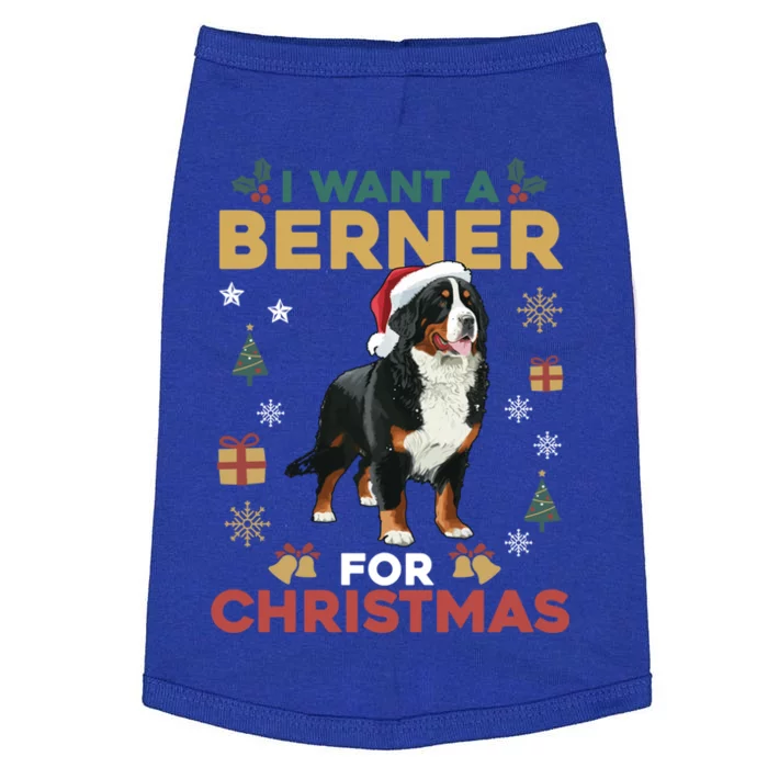 I Want A Berner For Christmas Cute Dog Lovers Family Pajama Great Gift Doggie Tank