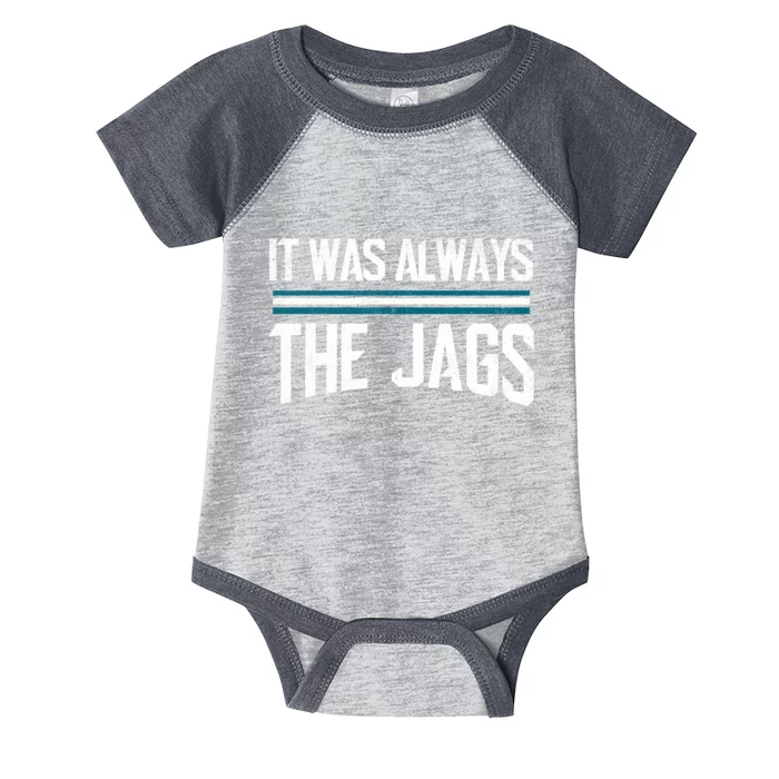 It Was Always The Jaguars Vintage Stripes Infant Baby Jersey Bodysuit