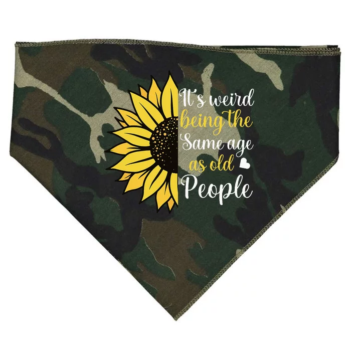 ItS Weird Being The Same Age As Old People USA-Made Doggie Bandana