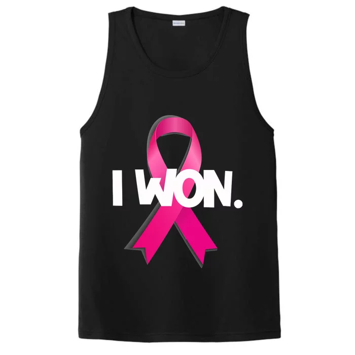 I Won Breast Cancer Awareness Survivor Performance Tank