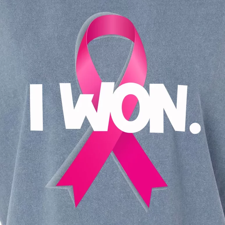 I Won Breast Cancer Awareness Survivor Garment-Dyed Women's Muscle Tee