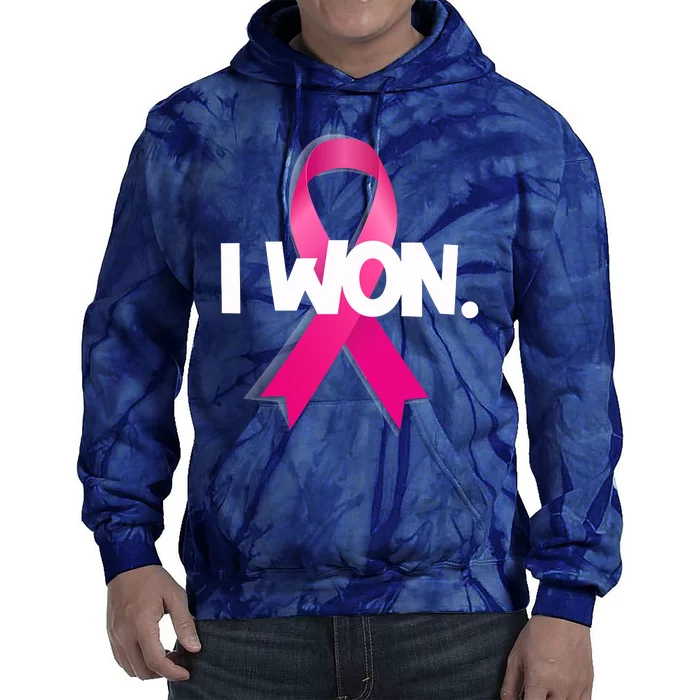 I Won Breast Cancer Awareness Survivor Tie Dye Hoodie