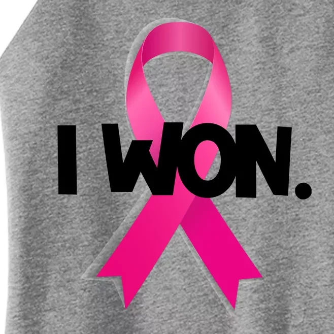 I Won Breast Cancer Awareness Survivor Women’s Perfect Tri Rocker Tank