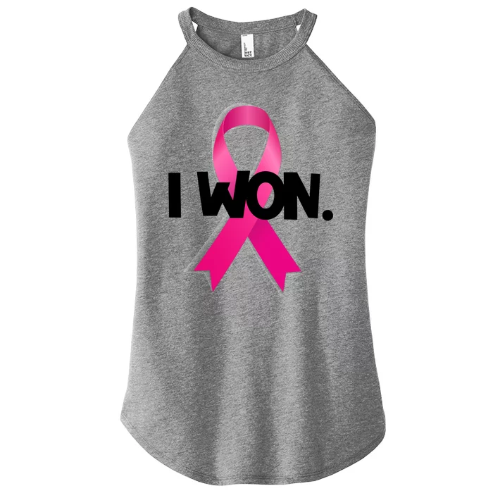 I Won Breast Cancer Awareness Survivor Women’s Perfect Tri Rocker Tank