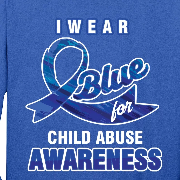 I Wear Blue Abuse Violence Crime Awareness Month Gift Long Sleeve Shirt