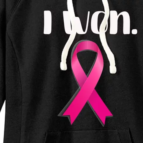 I Won Breast Cancer Awareness Strong Women's Fleece Hoodie