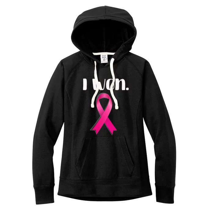 I Won Breast Cancer Awareness Strong Women's Fleece Hoodie