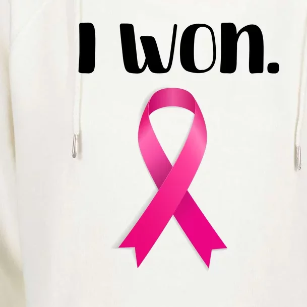 I Won Breast Cancer Awareness Strong Womens Funnel Neck Pullover Hood