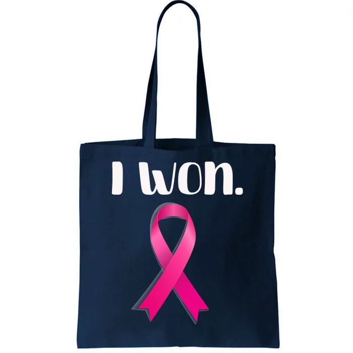 I Won Breast Cancer Awareness Strong Tote Bag