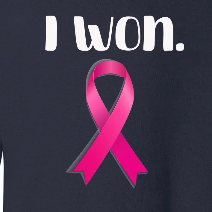 I Won Breast Cancer Awareness Strong Toddler Sweatshirt