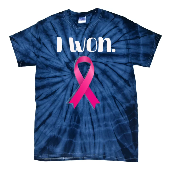 I Won Breast Cancer Awareness Strong Tie-Dye T-Shirt