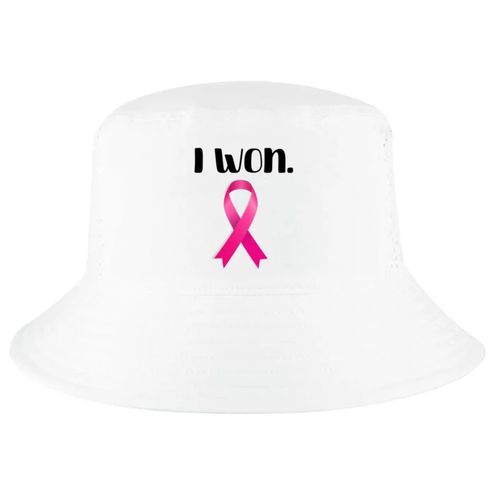 I Won Breast Cancer Awareness Strong Cool Comfort Performance Bucket Hat