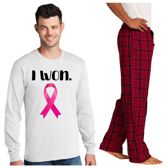 I Won Breast Cancer Awareness Strong Long Sleeve Pajama Set