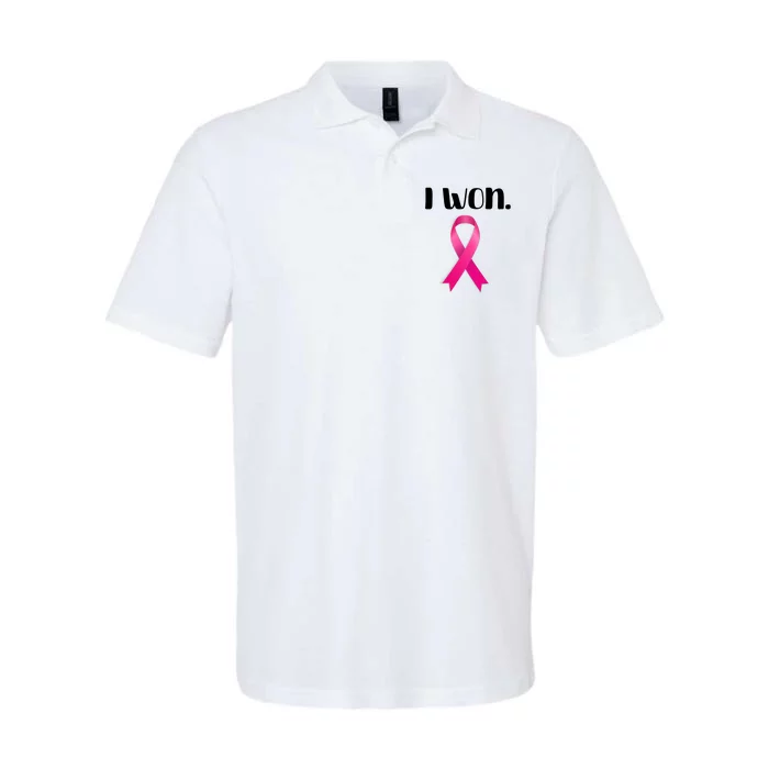 I Won Breast Cancer Awareness Strong Softstyle Adult Sport Polo