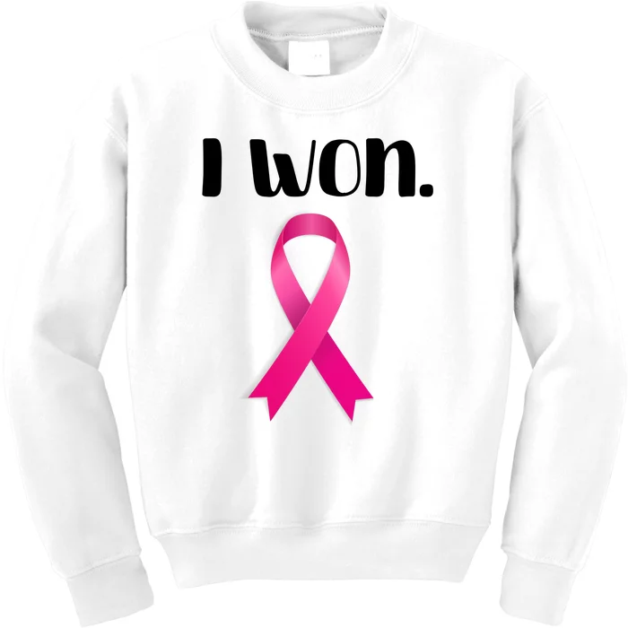 I Won Breast Cancer Awareness Strong Kids Sweatshirt