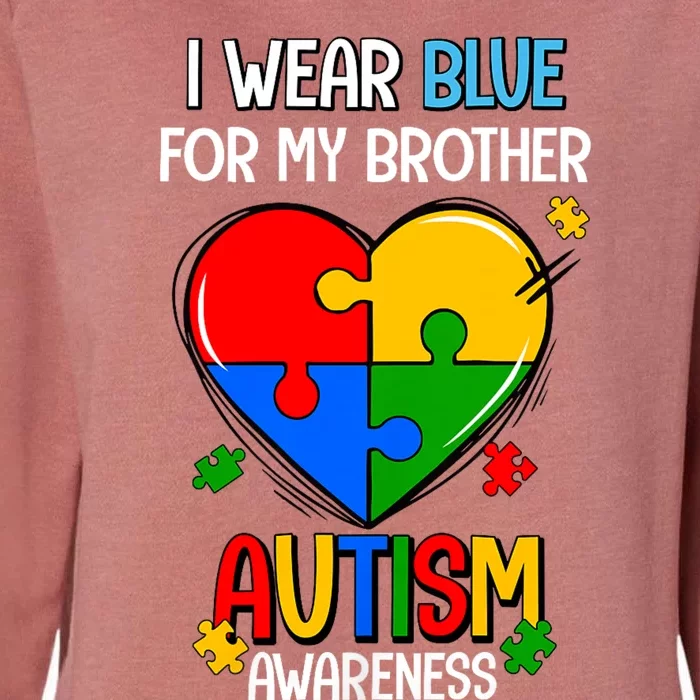 I Wear Blue For My Brother Autism Awareness Womens California Wash Sweatshirt