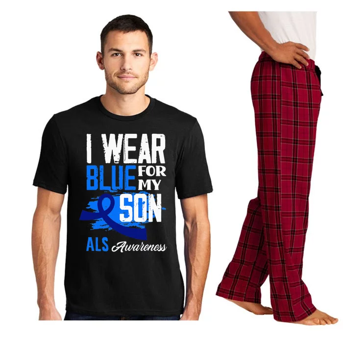 I Wear Blue For My Son Support ALS Awareness Pajama Set