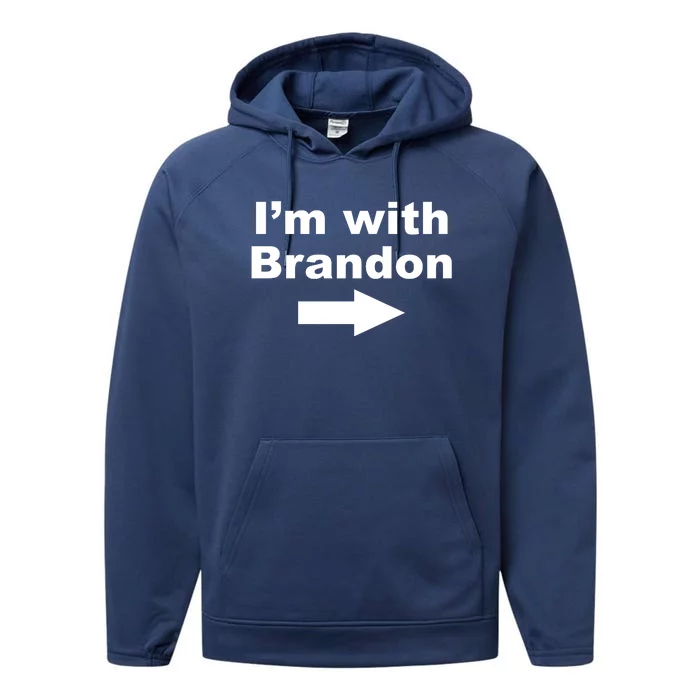 I'm With Brandon FJB Funny Anti Biden Chant Meme Performance Fleece Hoodie