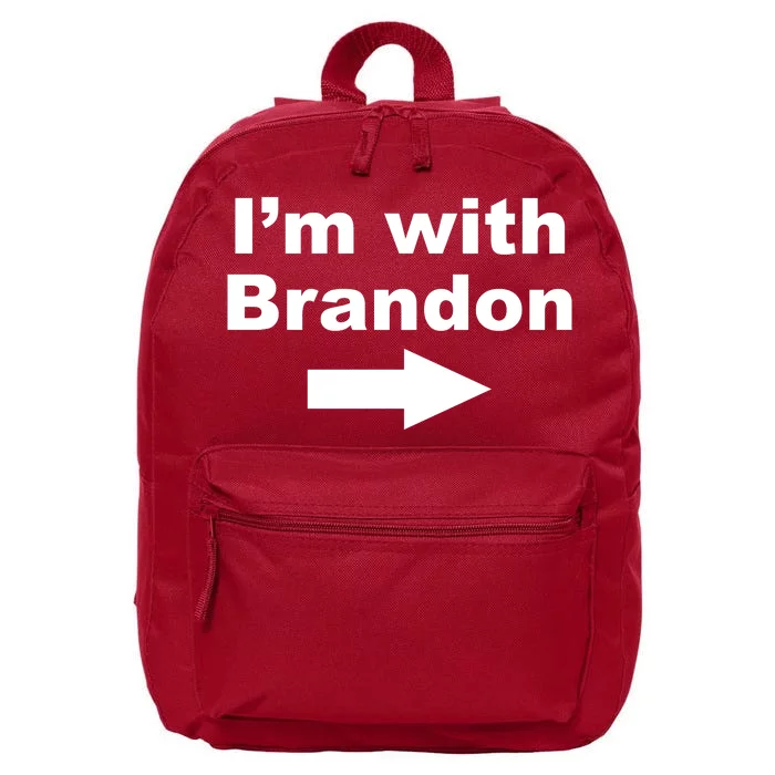 I'm With Brandon FJB Funny Anti Biden Chant Meme 16 in Basic Backpack