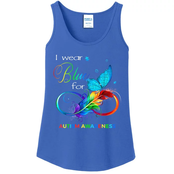 I Wear Blue for Autism Awareness Month  Wo Kid Shirt Ladies Essential Tank