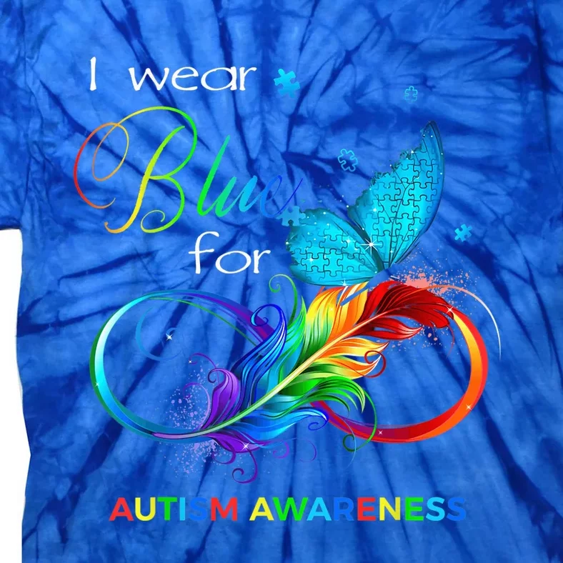 I Wear Blue for Autism Awareness Month  Wo Kid Shirt Tie-Dye T-Shirt