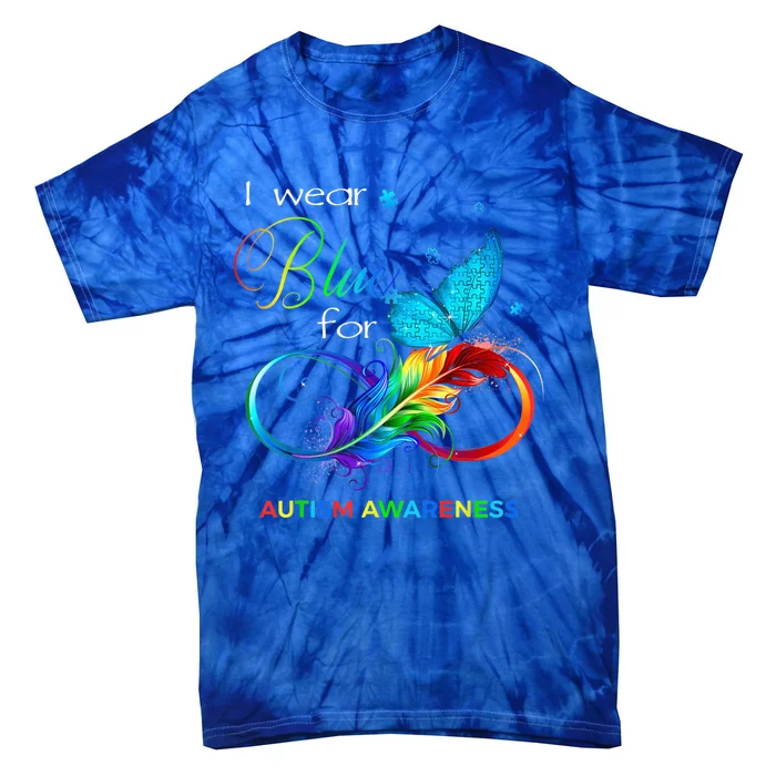 I Wear Blue for Autism Awareness Month  Wo Kid Shirt Tie-Dye T-Shirt