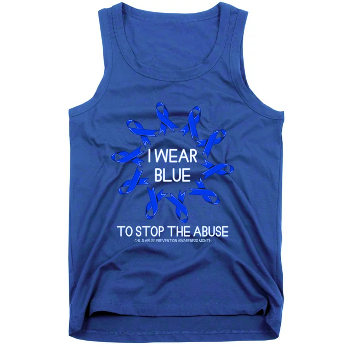 I Wear Blue To Stop The Abuse Abuse Awareness Month Gift Tank Top