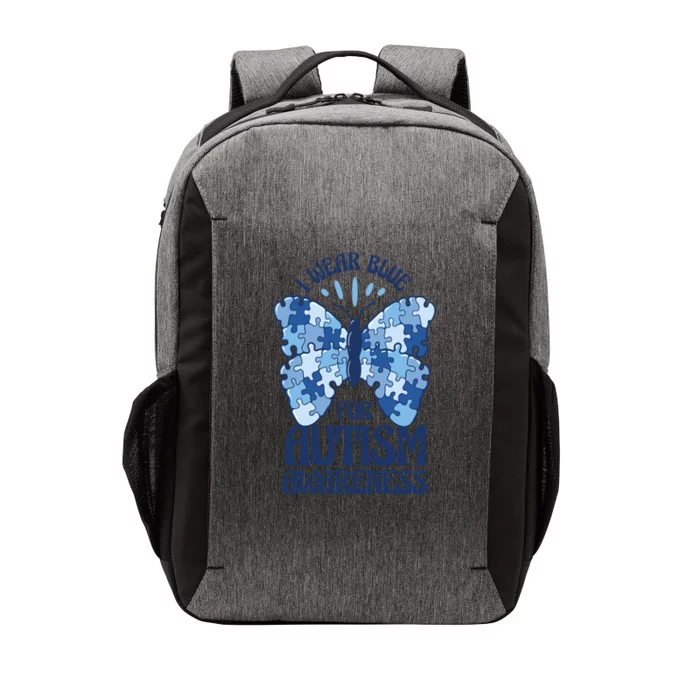 I Wear Blue Utism Awareness Quote Proud Autistic Pride Cute Gift Vector Backpack