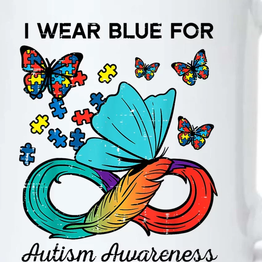 I Wear Blue For Autism Awareness Acceptance Women Black Color Changing Mug