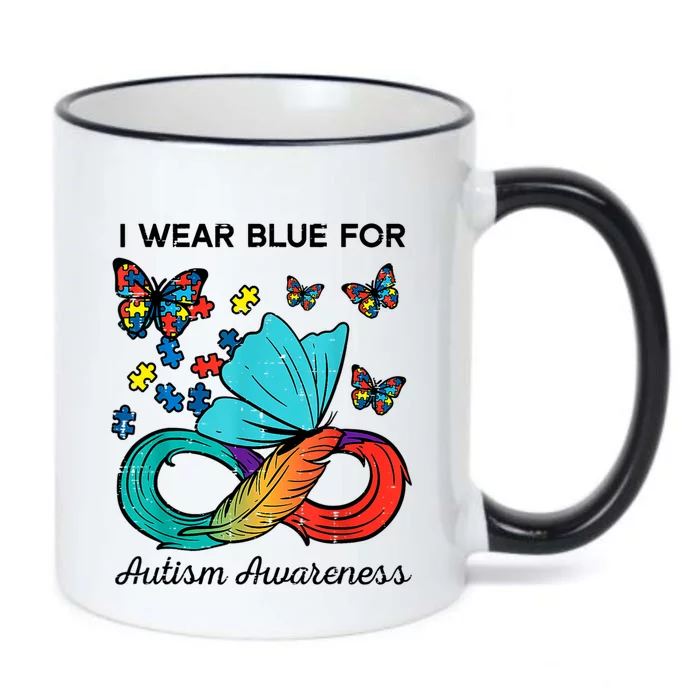 I Wear Blue For Autism Awareness Acceptance Women Black Color Changing Mug