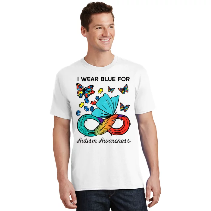 I Wear Blue For Autism Awareness Acceptance Women T-Shirt