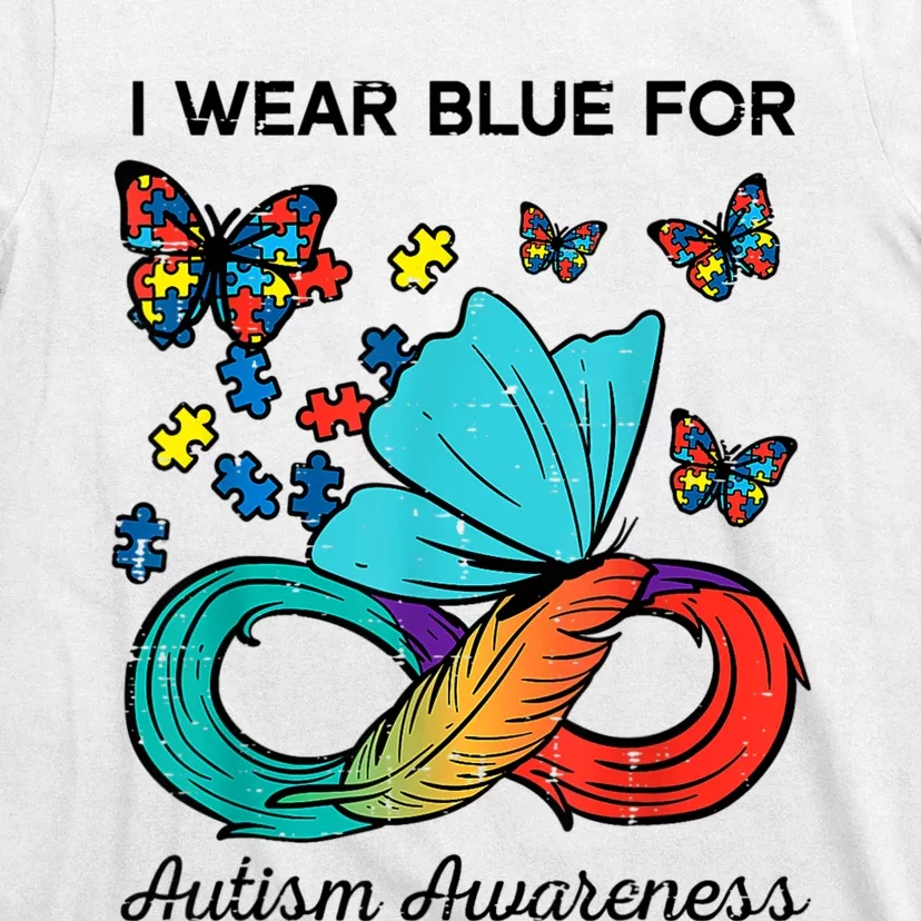 I Wear Blue For Autism Awareness Acceptance Women T-Shirt