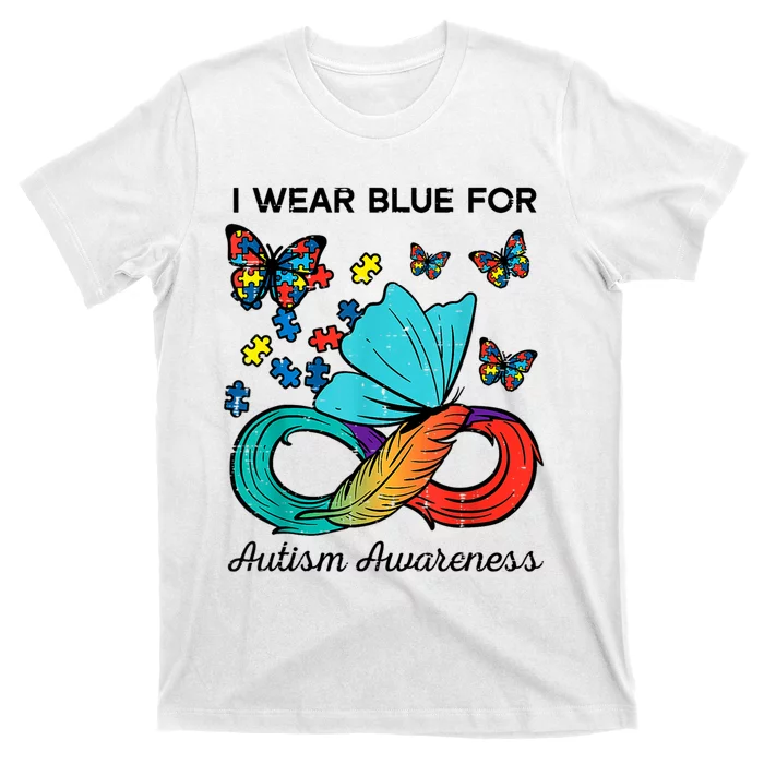 I Wear Blue For Autism Awareness Acceptance Women T-Shirt